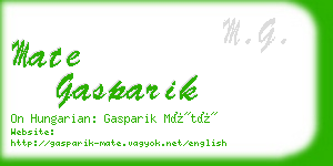 mate gasparik business card